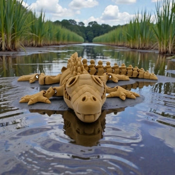 Skeleton Crocodile Wood - Front