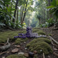 Skeleton Frog Silk Midnight Purple - Back
