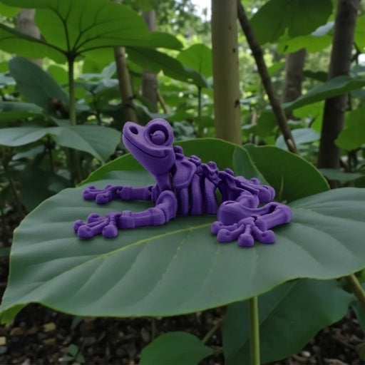 Skeleton Frog Silk Midnight Purple - Side