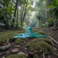 Skeleton Frog Silk Sapphire Forest - Back