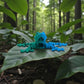 Skeleton Frog Silk Sapphire Forest - Front