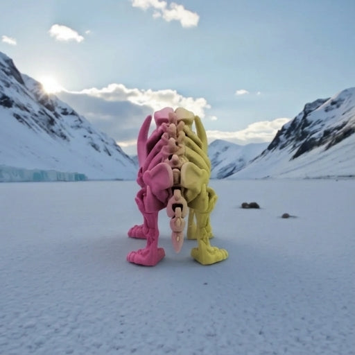 Skeleton Mammoth Silk Pink Yellow - Back