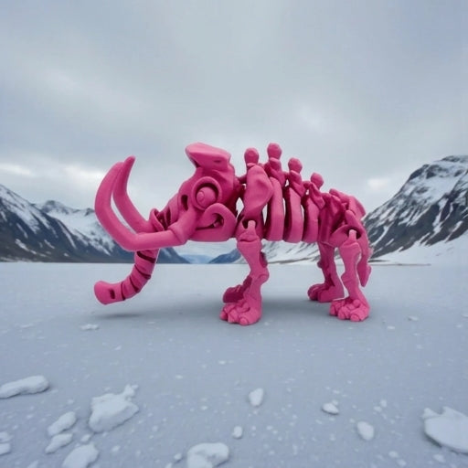 Skeleton Mammoth Silk Pink Yellow - Side