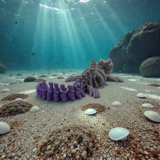 Skeleton Mosasaurus Silk Midnight Purple - Back