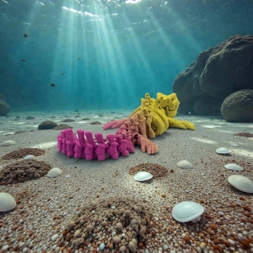 Skeleton Mosasaurus Silk Pink Yellow - Back