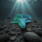 Skeleton Mosasaurus Silk Sapphire Forest - Front