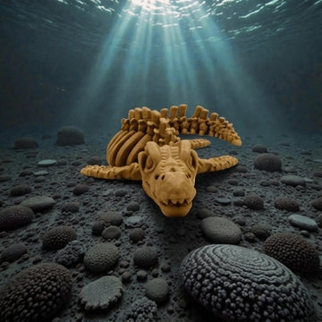 Skeleton Mosasaurus Wood - Front