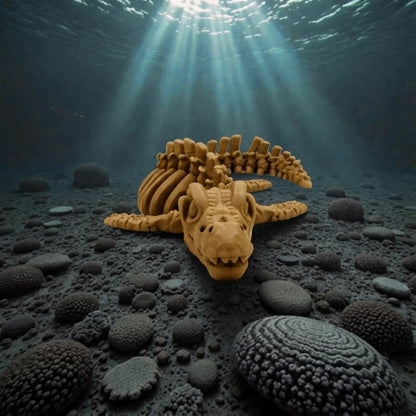 Skeleton Mosasaurus Wood - Front