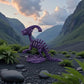 Skeleton Parasaurolophus With Stand And Stick Silk Midnight Purple - Side