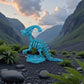 Skeleton Parasaurolophus With Stand And Stick Silk Sapphire Forest - Side