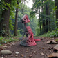 Skeleton Parasaurolophus With Stand And Stick Silk Smokey Wine - Front
