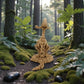 Skeleton Parasaurolophus With Stand And Stick Wood - Back