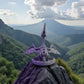 Skeleton Pteranodon With Nest Silk Midnight Purple - Back