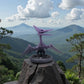 Skeleton Pteranodon With Nest Silk Midnight Purple - Front