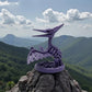 Skeleton Pteranodon With Nest Silk Midnight Purple - Side