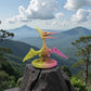 Skeleton Pteranodon With Nest Silk Pink Yellow - Front