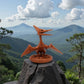 Skeleton Pteranodon With Nest Silk Red Copper - Front