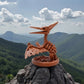 Skeleton Pteranodon With Nest Silk Red Copper - Side
