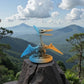 Skeleton Pteranodon With Nest Silk Tropical Sunset - Front