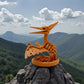 Skeleton Pteranodon With Nest Silk Tropical Sunset - Side