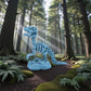 Skeleton Raptor With Stand And Bone Silk Sapphire Forest - Side