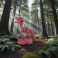 Skeleton Raptor With Stand And Bone Silk Smokey Wine - Side