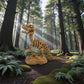 Skeleton Raptor With Stand And Bone Wood - Side