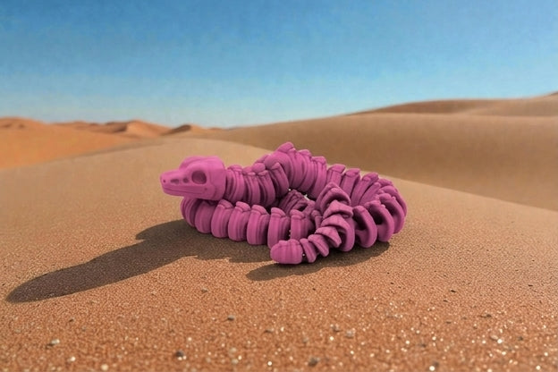 Skeleton Snake 2 Silk Pink Yellow - Side