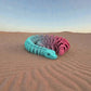 Skeleton Snake 2 Silk Teal Orange Red - Front