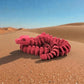 Skeleton Snake 2 Silk Teal Orange Red - Side