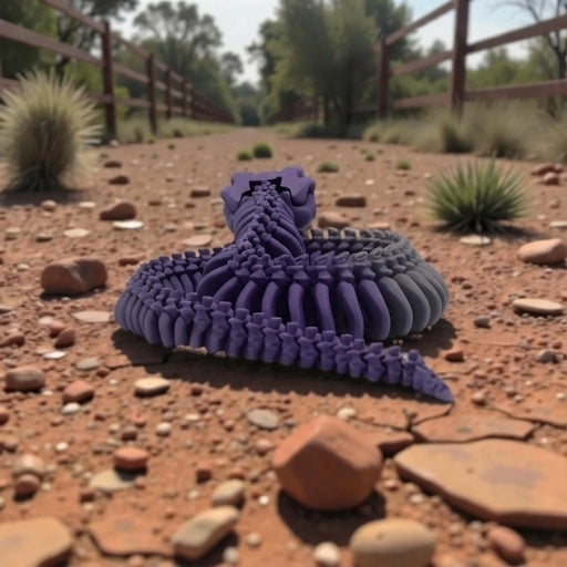 Skeleton Snake Silk Midnight Purple - Back