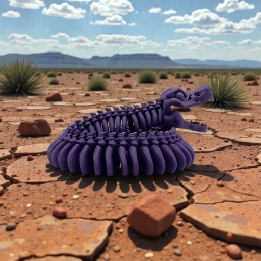 Skeleton Snake Silk Midnight Purple - Side