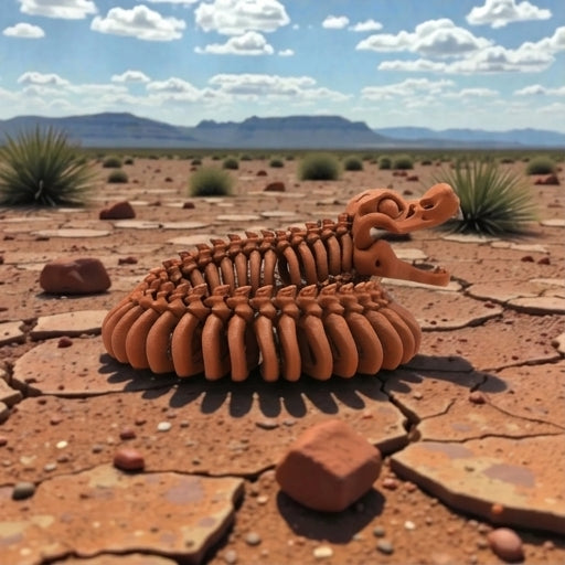 Skeleton Snake Silk Red Copper - Side