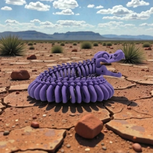 Skeleton Snake Silk Starling Purple - Side