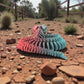 Skeleton Snake Silk Teal Orange Red - Back