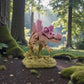 Skeleton Spinosaurus With Stand Silk Pink Yellow - Front