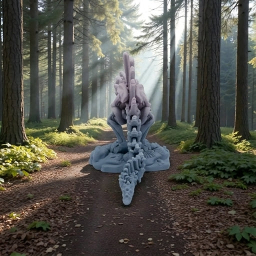 Skeleton Spinosaurus With Stand Silk Rainbow - Back