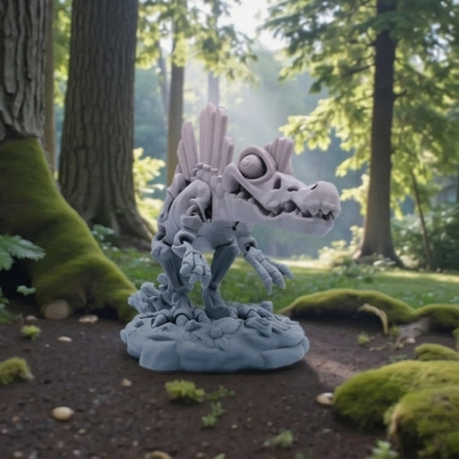 Skeleton Spinosaurus With Stand Silk Rainbow - Front
