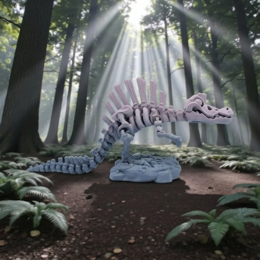 Skeleton Spinosaurus With Stand Silk Rainbow - Side