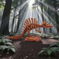 Skeleton Spinosaurus With Stand Silk Red Copper - Side