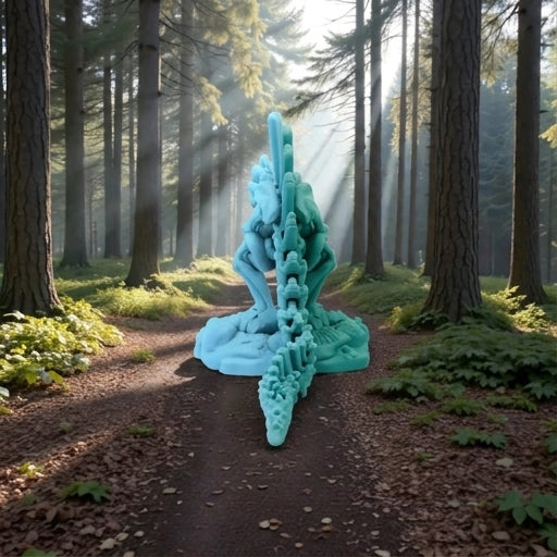 Skeleton Spinosaurus With Stand Silk Sapphire Forest - Back