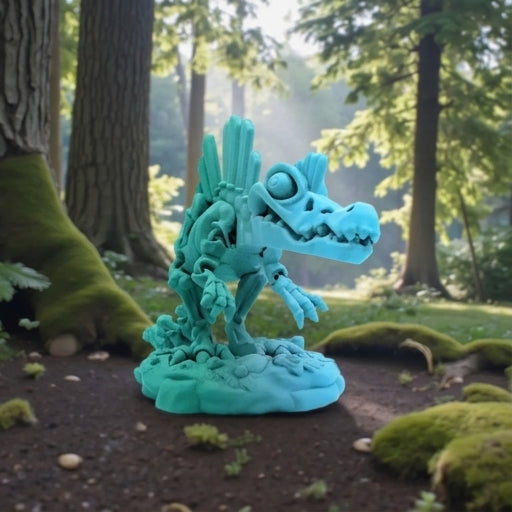 Skeleton Spinosaurus With Stand Silk Sapphire Forest - Front