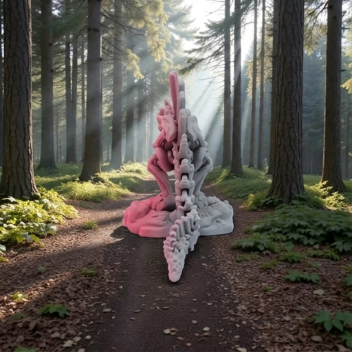 Skeleton Spinosaurus With Stand Silk Smokey Wine - Back