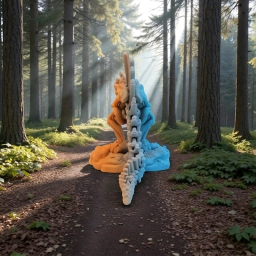 Skeleton Spinosaurus With Stand Silk Tropical Sunset - Back