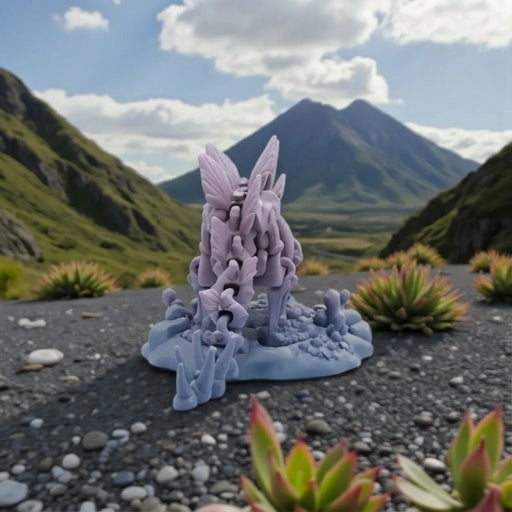 Skeleton Stegosaurus With Stand Silk Rainbow - Back