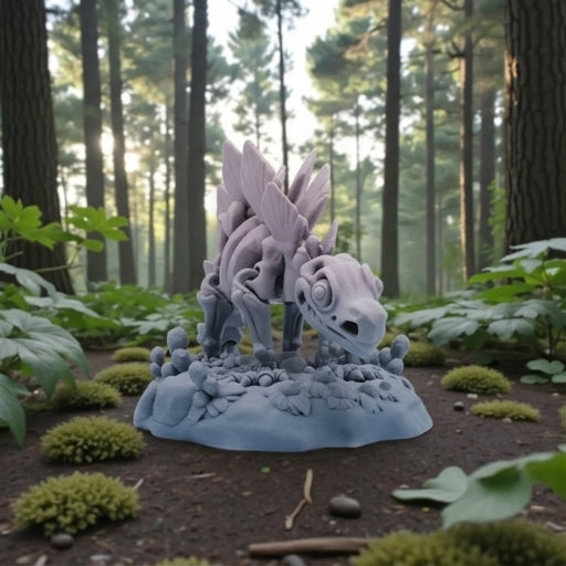 Skeleton Stegosaurus With Stand Silk Rainbow - Front