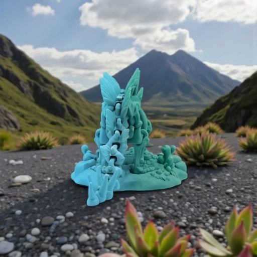 Skeleton Stegosaurus With Stand Silk Sapphire Forest - Back