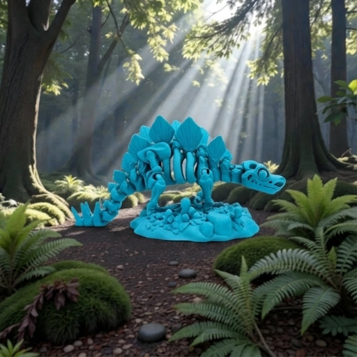 Skeleton Stegosaurus With Stand Silk Sapphire Forest - Side