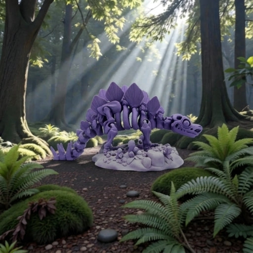 Skeleton Stegosaurus With Stand Silk Starling Purple - Side