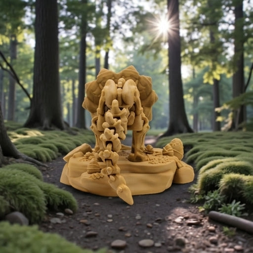 Skeleton Triceratops With Stand Wood - Back